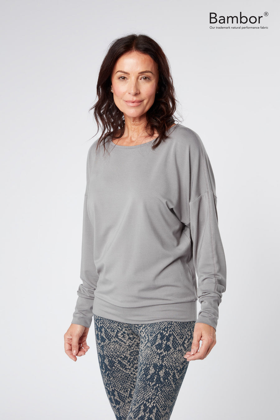 Long Sleeve Batwing - Grey