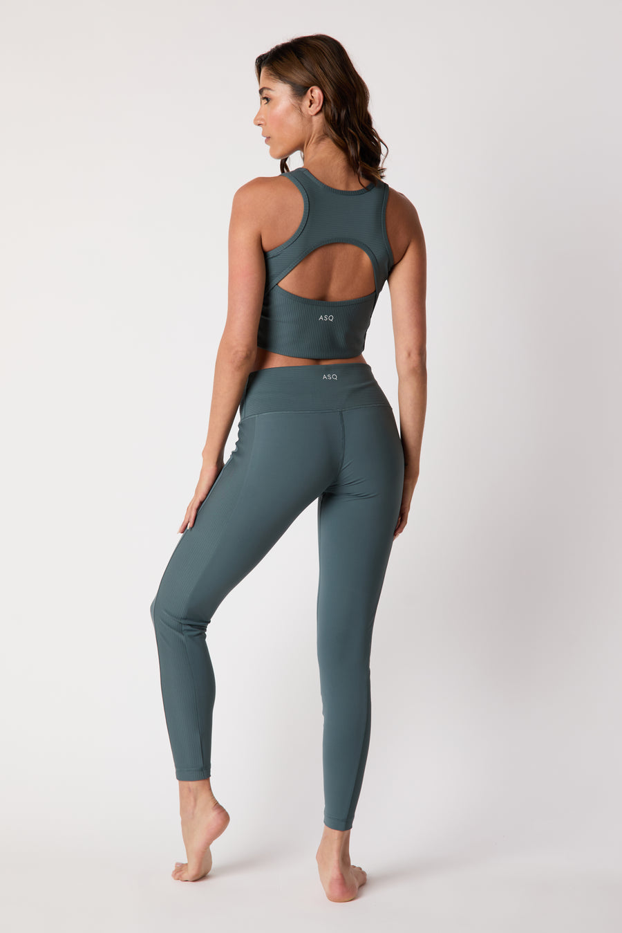 Feel Good Ribbed High Waist Leggings - Stone