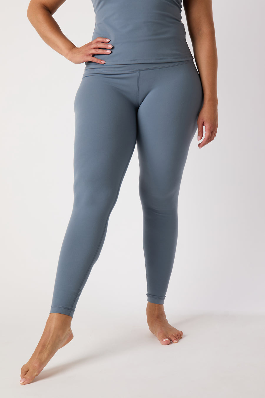 Feel Good  High Waist Leggings - Light Azure