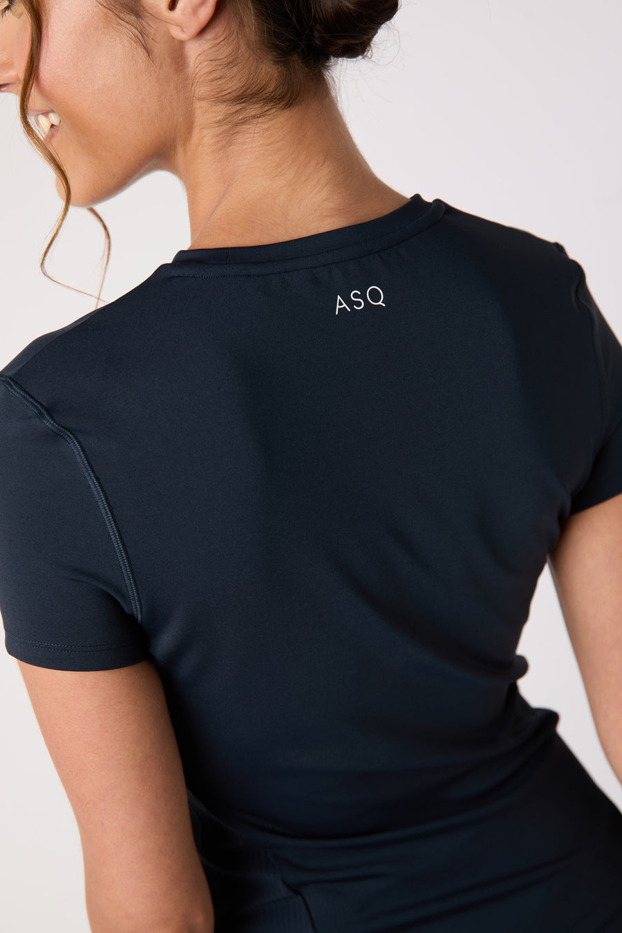 ASQ Rib Short Sleeve Tee - True Navy