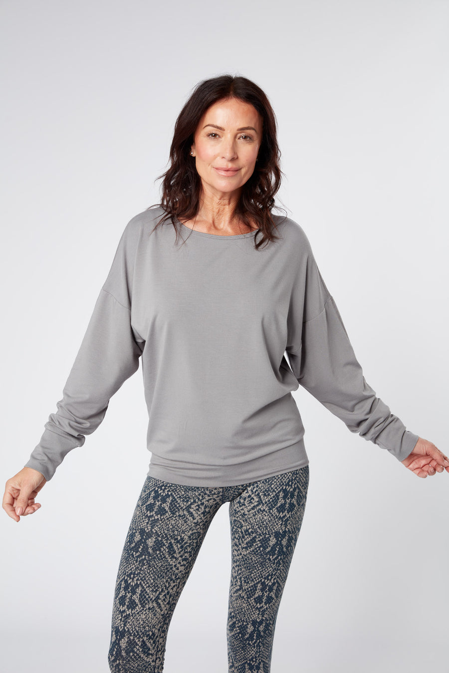 Long Sleeve Batwing - Grey