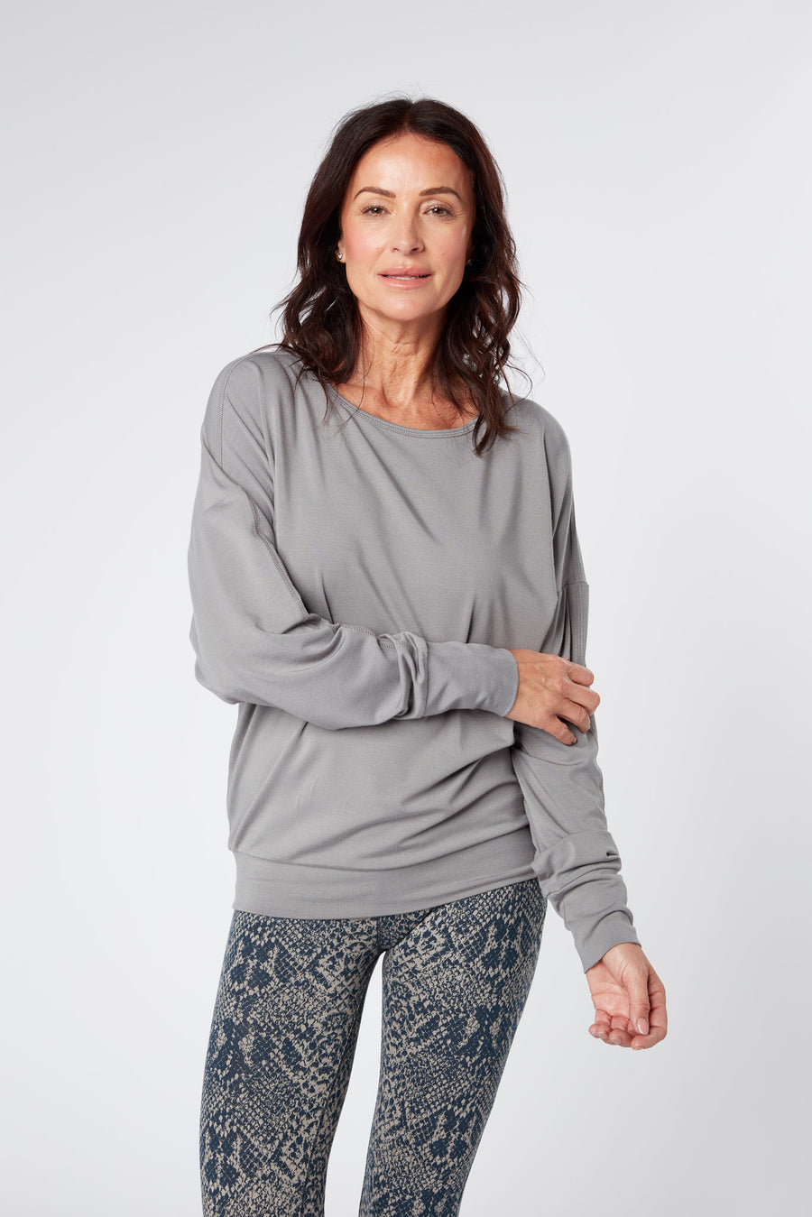 Long Sleeve Batwing - Grey