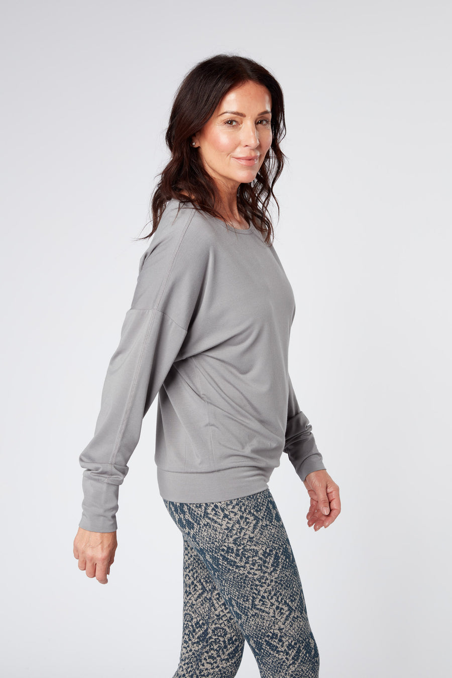 Long Sleeve Batwing - Grey