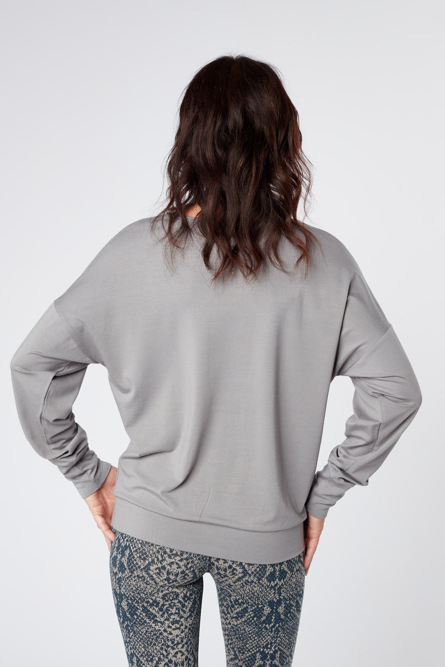 Long Sleeve Batwing - Grey